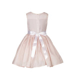 Thumbnail for Asmaani Baby Girl's Peach Color Satin Knee Length Frock (AS-DRESS_22007) - Distacart
