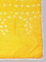 Thumbnail for Khushal K Band Collar Gotta Patti Anarkali Kurta with Palazzos & Dupatta - Distacart