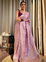 Thumbnail for Kalini Woven Design Zari Banarasi Saree - Distacart