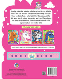 Thumbnail for Dreamland Unicorn Activity and Colouring Book- Die Cut Animal Shaped Book : Children Interactive & Activity Book - Distacart