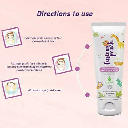 Curious Peach Pore Purifying Herbal Face Wash - Distacart