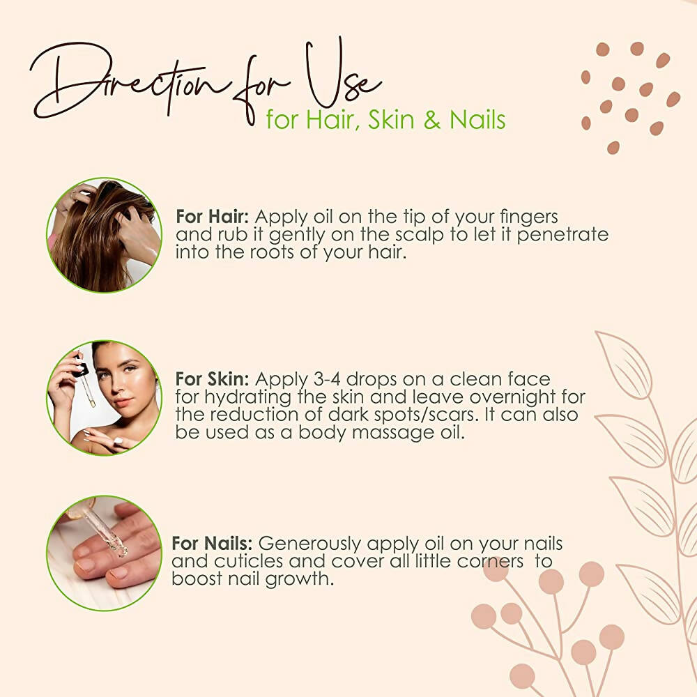 Old Tree Castor Hair Oil - Pure Cold Pressed - Distacart