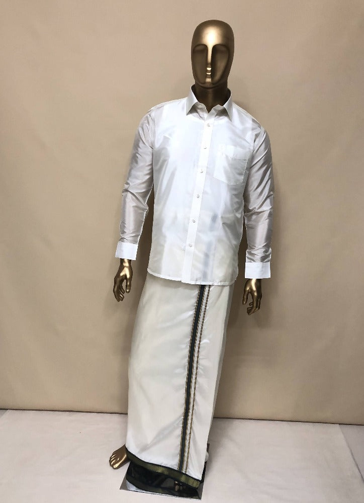 Rajavivaha Art Silk Cream Color Shirt