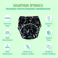 Thumbnail for Kindermum Set Of 3- Cotton Padded Pull Up Training Pants/ Padded Underwear For Kids Rugby Animals Rains-Set of 3 PCs - Distacart