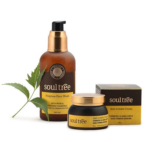 Soultree Nutgrass Face Wash &amp; Anti-Wrinkle Cream Set