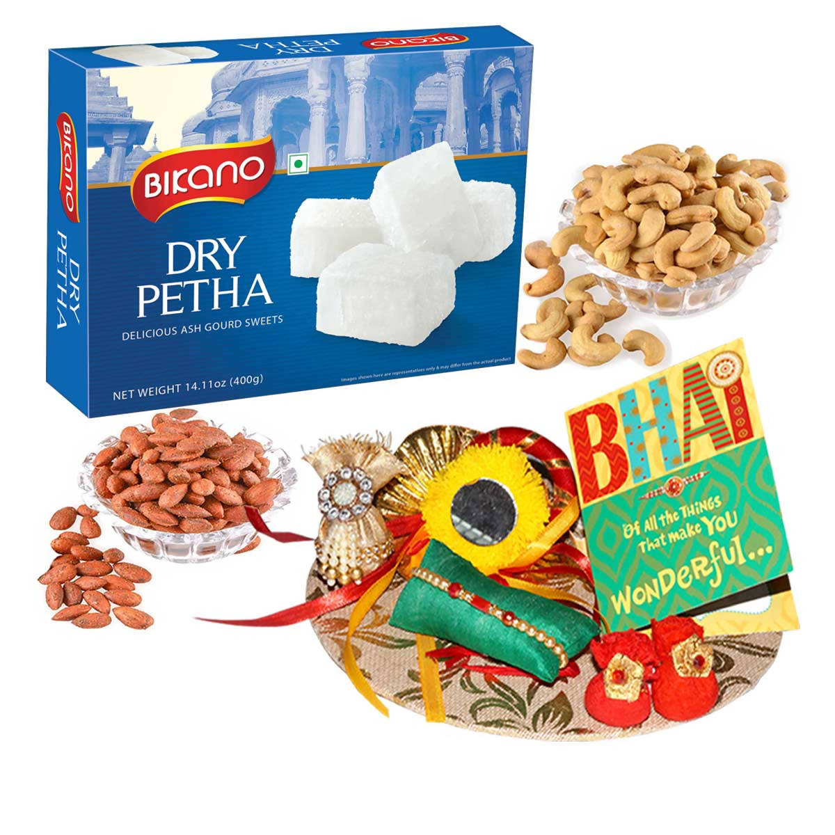 Bikano Dry Petha and Dryfruits Rakhi Gifts - Distacart