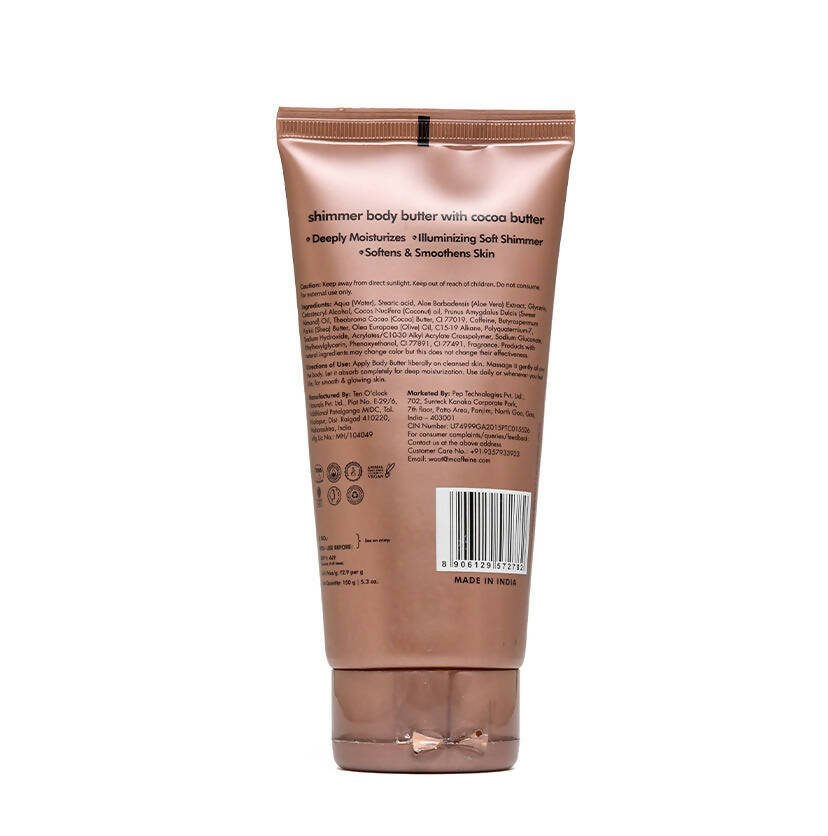 mCaffeine Shimmer Body Butter with Cocoa Butter - Distacart