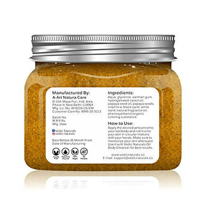 Vedic Naturals Papaya Body Scrub - Distacart