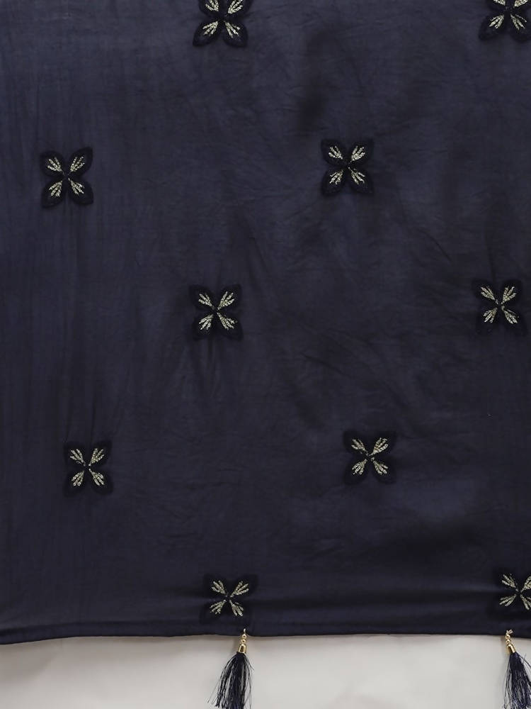 Yufta Women Yellow Floral Embroidered Regular Kurta with Palazzo & With Dupatta