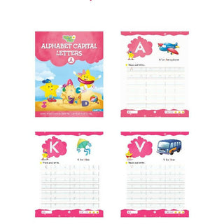 Rising Star Alphabet Capital & Small Letter Writing Practice Books Set for Kids| Set of 3| Ages 3-6 Years - Distacart
