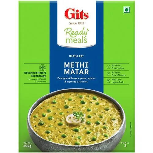 Gits Ready Meals Heat & Eat Methi Matar