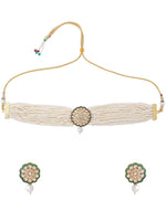 Thumbnail for NVR Women Gold Plated Kundan Studded Jewellery Set - Distacart