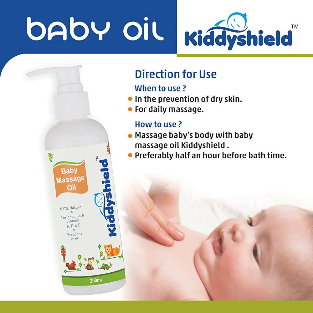 Kiddyshield Baby Massage Oil (Age 0-12 Years) - Distacart
