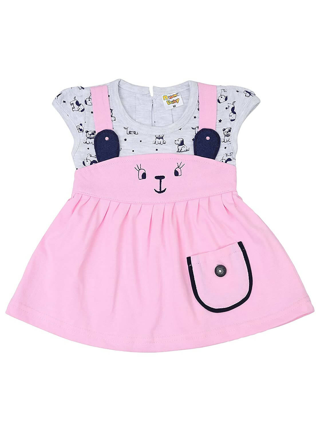 NammaBaby Baby Girl's A-Line Mini Frock Dress - Pink - Distacart