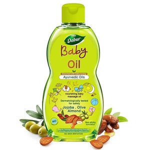 Dabur Baby Oil Enriched With Baby Loving Ayurvedic Oils ingredients