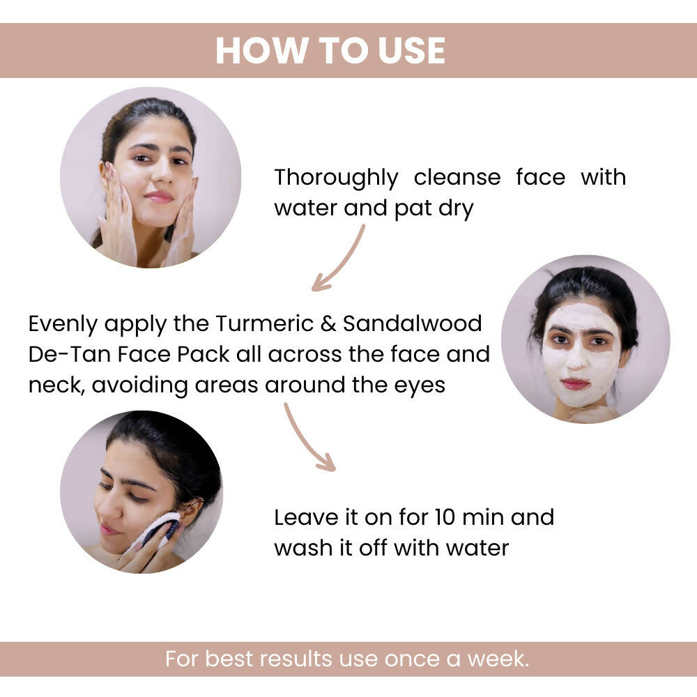 Tru Hair & Skin Turmeric & Sandalwood De-Tan Face Pack - Distacart