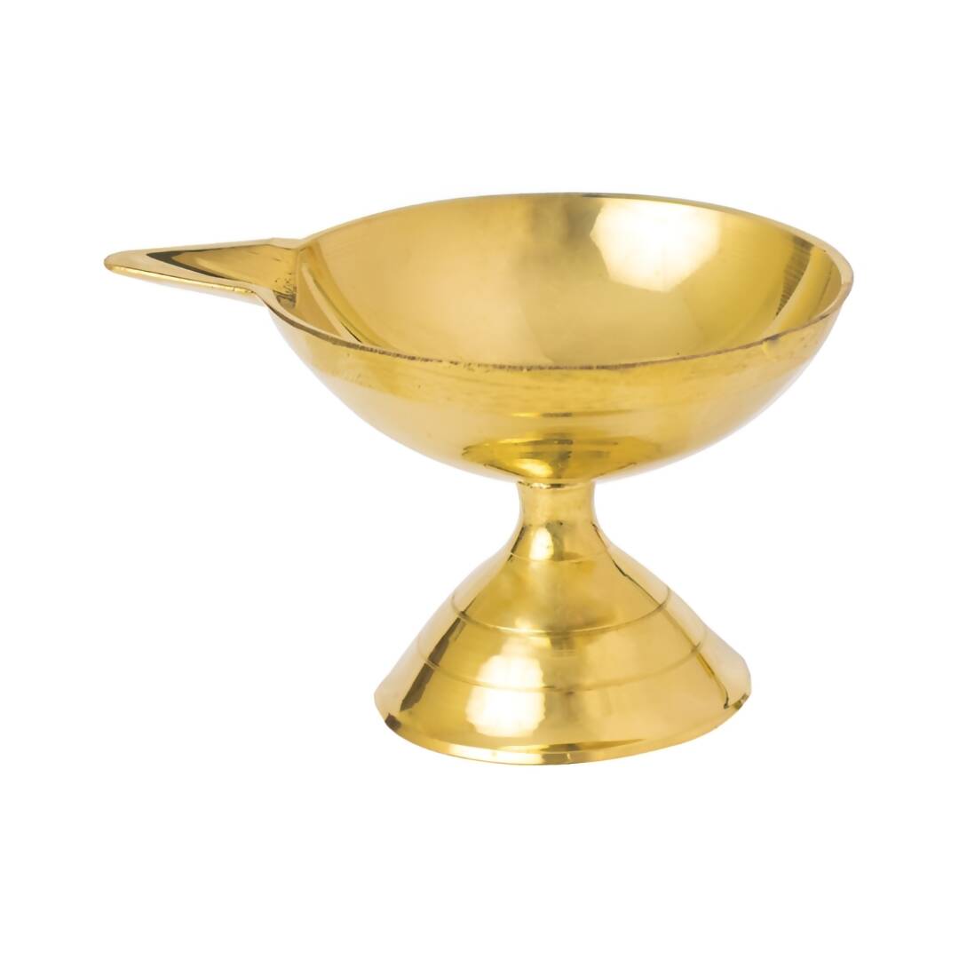 Spillbox Gold-Toned Brass Big Diya Pooja Essential - Distacart