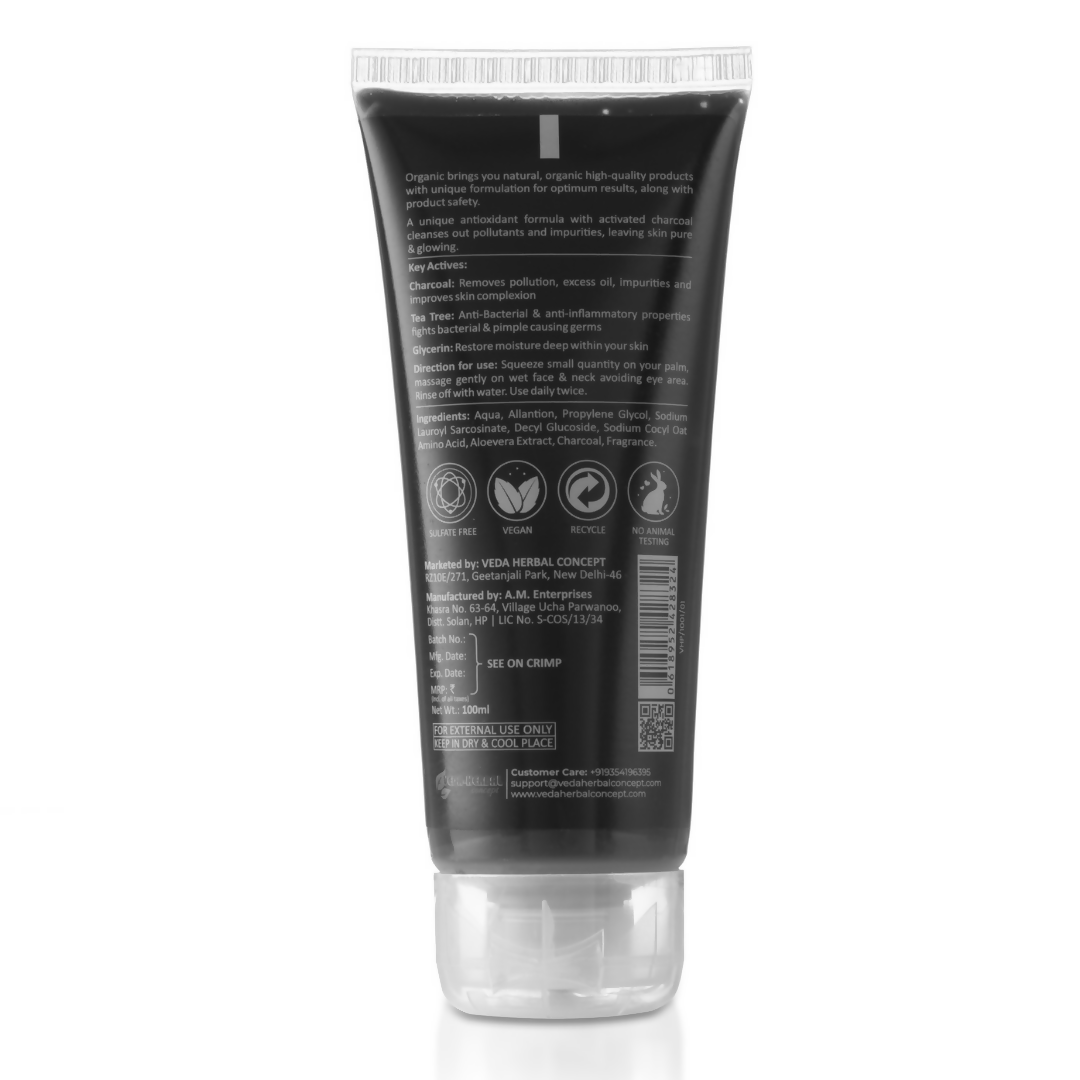 Prisa Organics Activated Charcoal Purifying Face Wash - Distacart