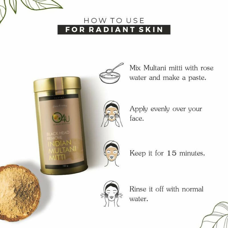 O4U Pure & Natural Multani Mitti Powder - Distacart