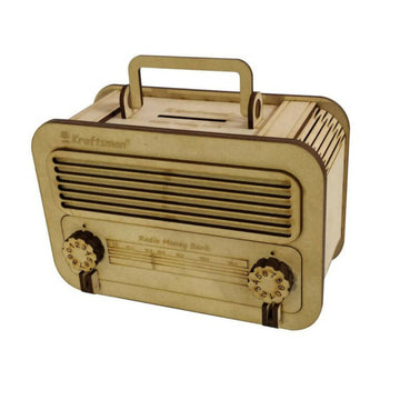 Kraftsman Wooden Money Safe For Kids And Adults | Make In India | Classic Radio Style - Distacart