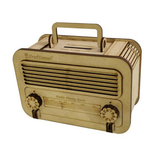 Kraftsman Wooden Money Safe For Kids And Adults | Make In India | Classic Radio Style - Distacart