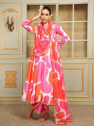 Pomcha Jaipur Pink Saadgi Rangeen Anarkali Set - Distacart