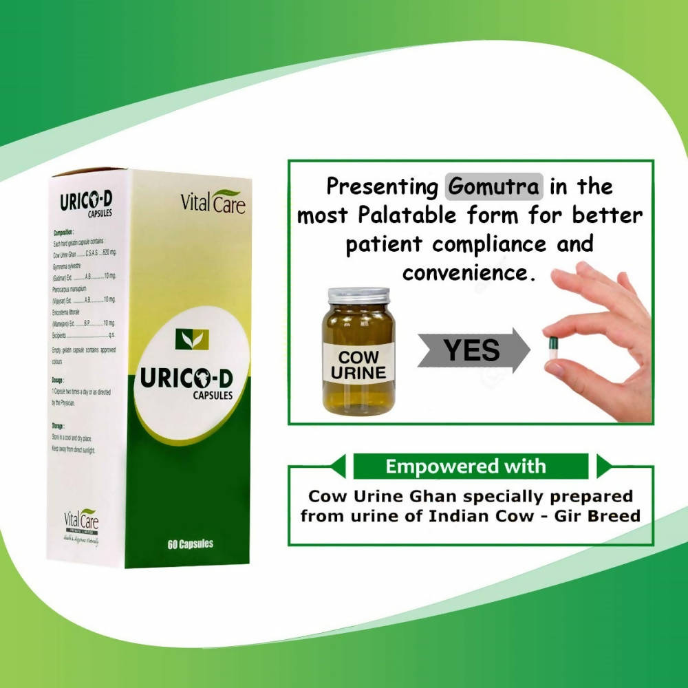 Vital Care Urico -D Capsule 60 Capsules - Distacart