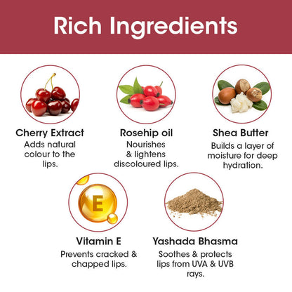 TAC - The Ayurveda Co. Tinted Cherry & Roship Vegan Lip Balm - Distacart