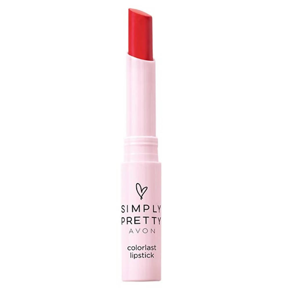 Avon Simply Pretty Color Last Lipstick - Celebrity Red - Distacart