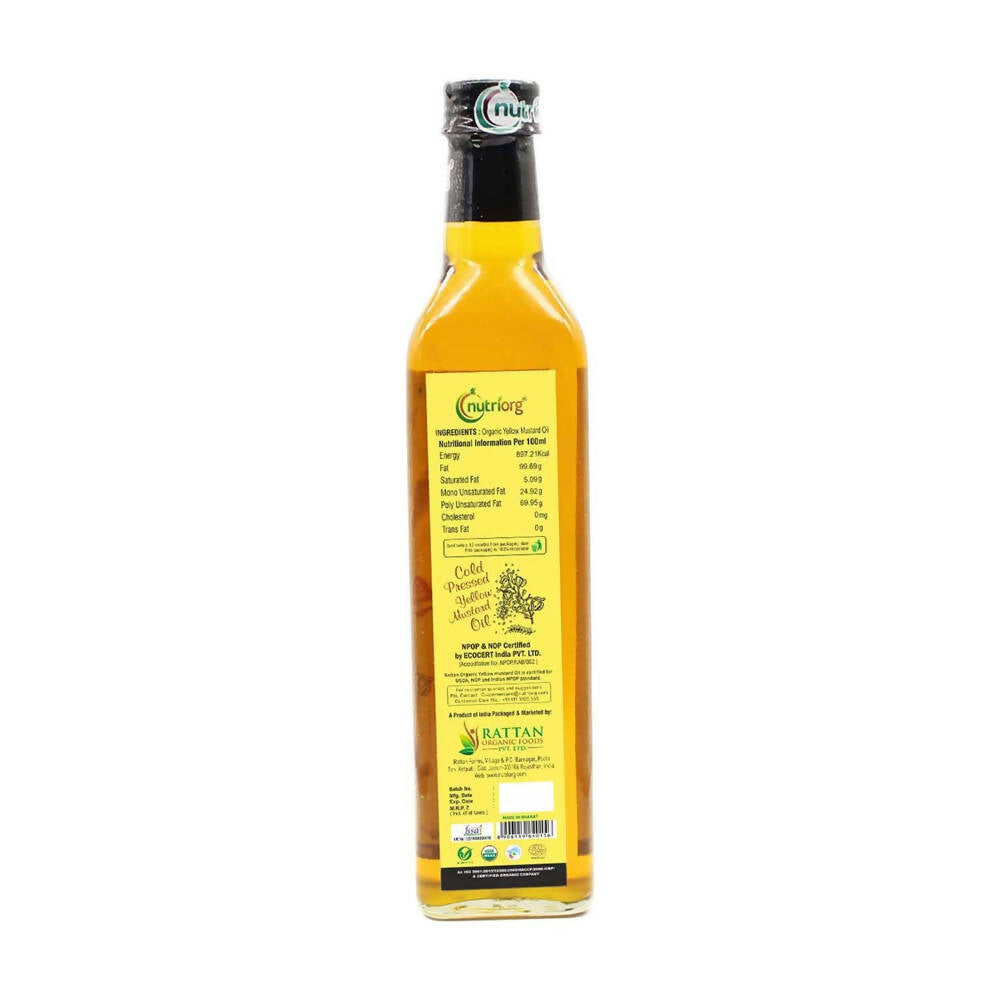 Nutriorg Organic Yellow Mustard Oil - Distacart