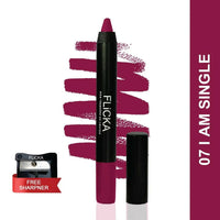 Thumbnail for FLiCKA Lasting Lipsence Crayon Lipstick 07 I Am Single - Purple - Distacart