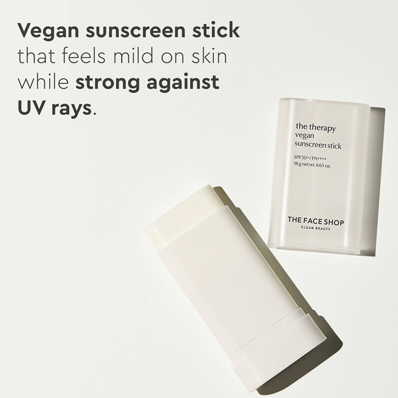 The Face Shop The Therapy Vegan Sunscreen Stick SPF 50+ - Distacart