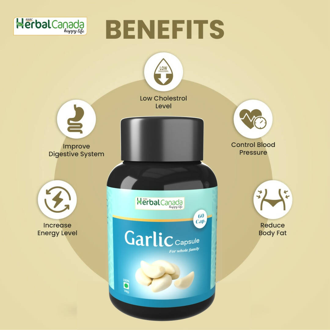 Herbal Canada Garlic Capsules - Distacart