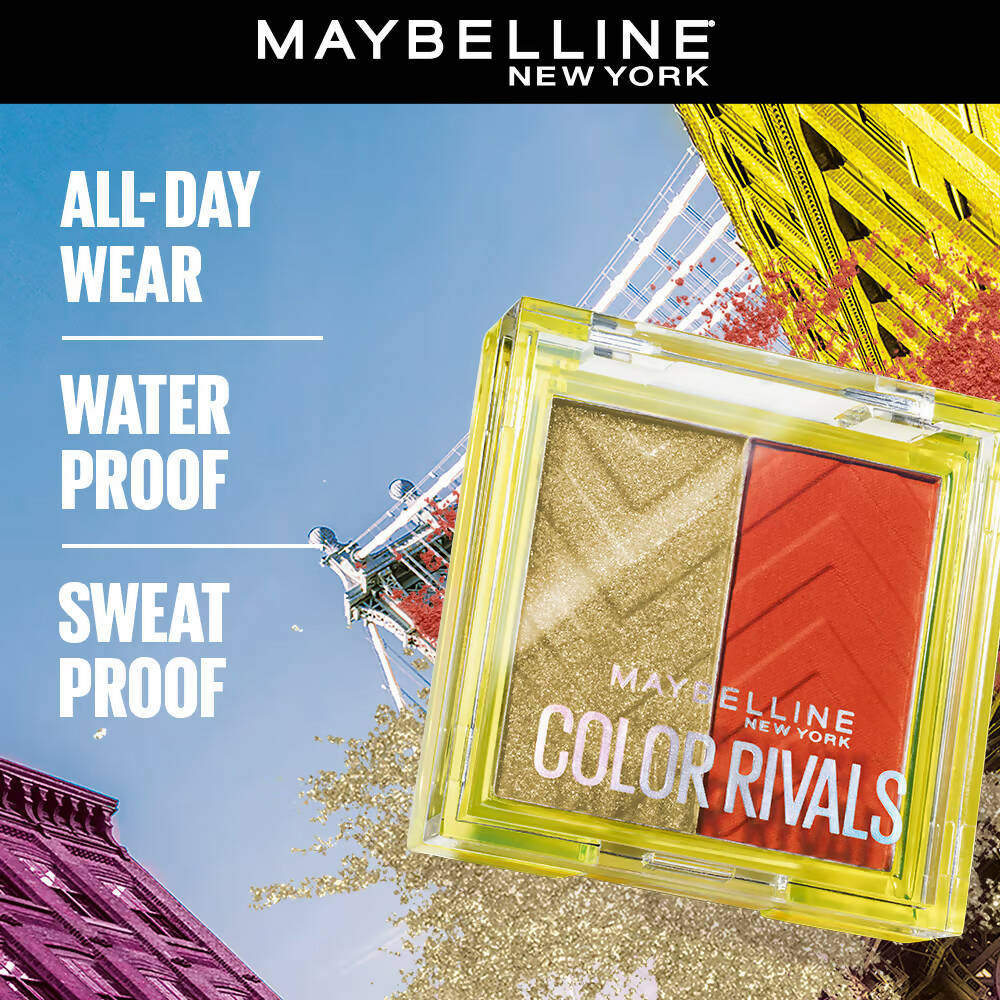 Maybelline New York Color Rivals Longwear Eyeshadow Duo - Chill X Daring - Distacart
