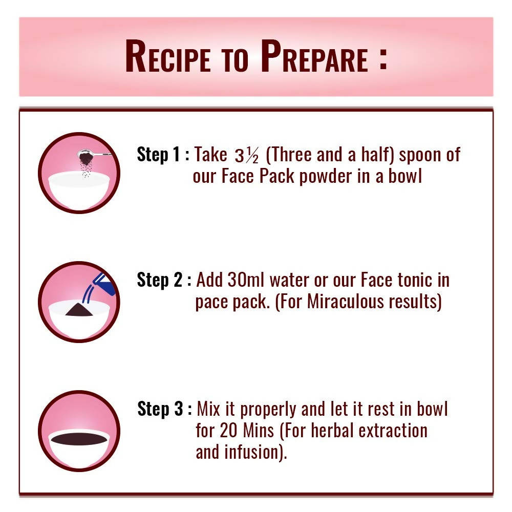 Brown & White Magical Face Pack recipe