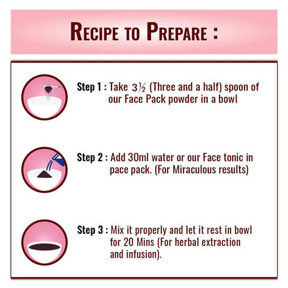 Brown & White Magical Face Pack recipe