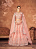 Wedding Designer Pink Organza lehengha Choli - Anbazaar - Distacart