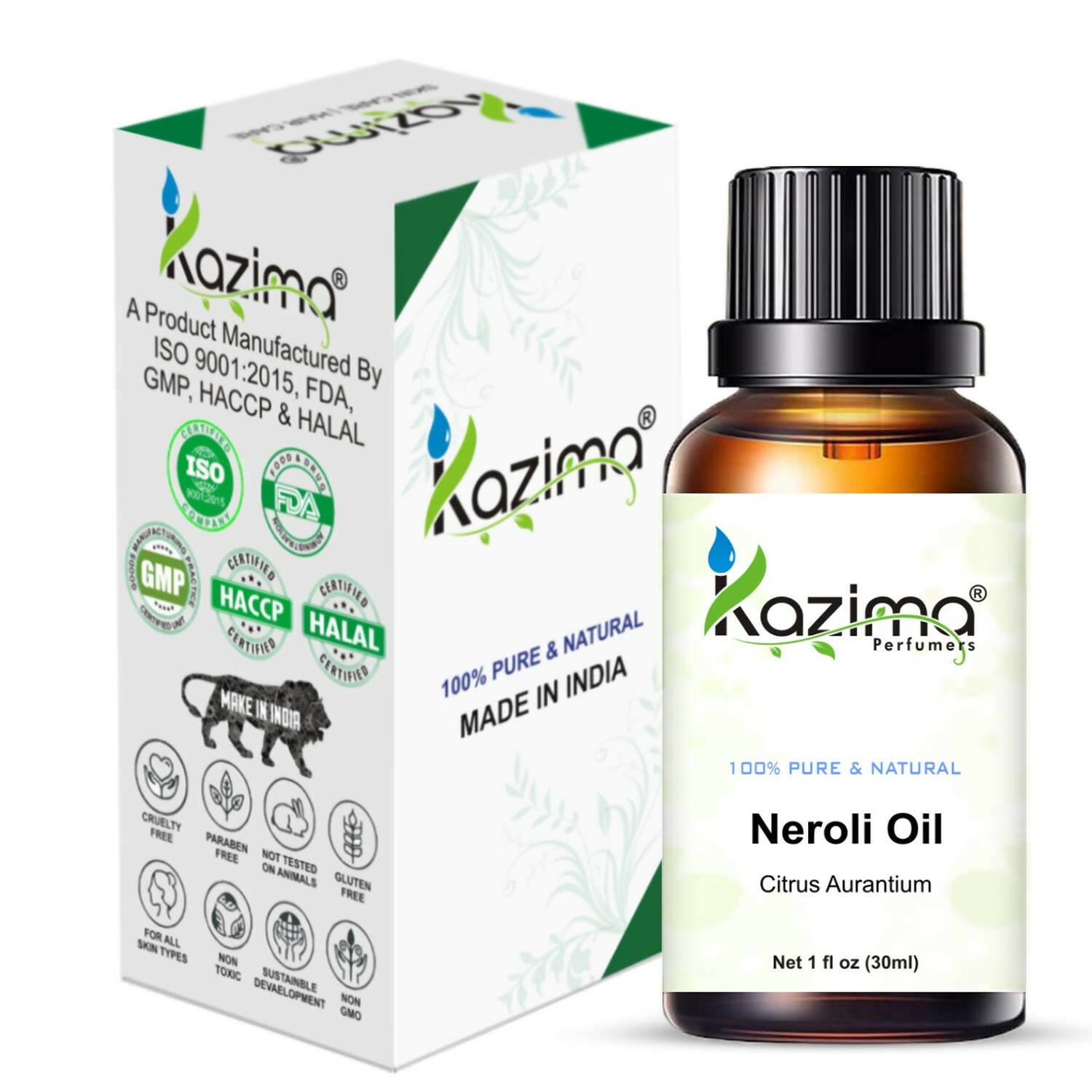 Kazima Neroli Essential Oil for Skin & Hair Care - Distacart