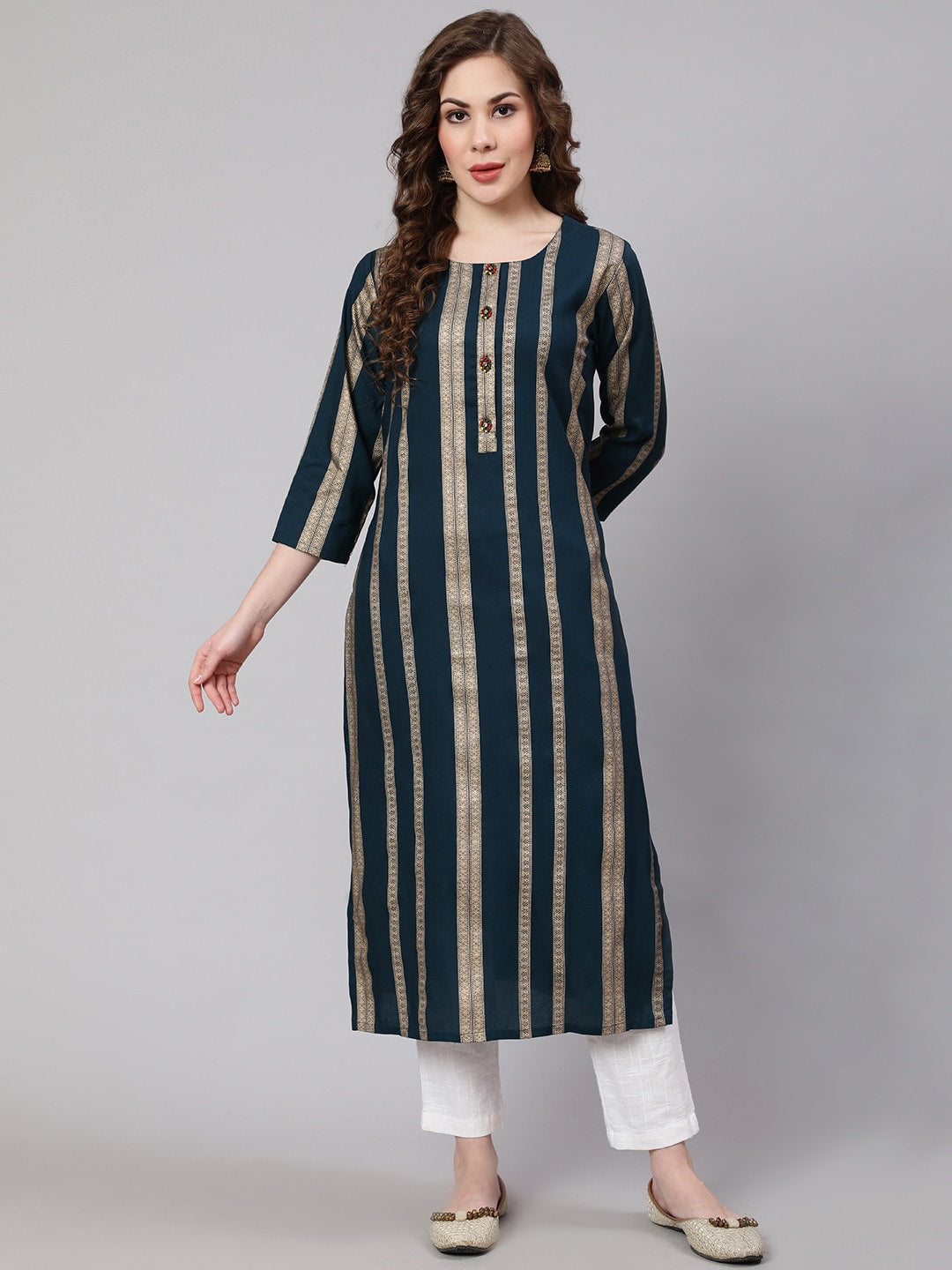 Kalini Women Striped Kurta - Distacart