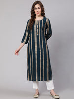 Thumbnail for Kalini Women Striped Kurta - Distacart