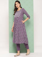 Thumbnail for Kalini Women Ethnic Motifs Printed Empire Gotta Patti Kurta with Trousers & With Dupatta - Distacart