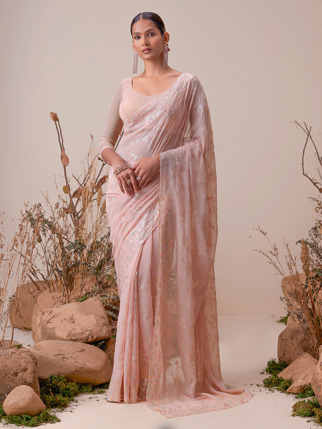 Soch Embellished Sequinned Saree - Distacart