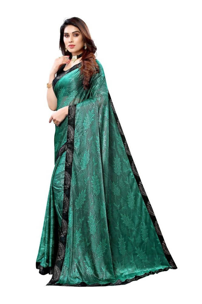 Vamika Rama Green Malai Silk Embroidery Saree