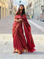 Thumbnail for Kalini Ethnic Motifs Woven Design Zari Saree - Distacart