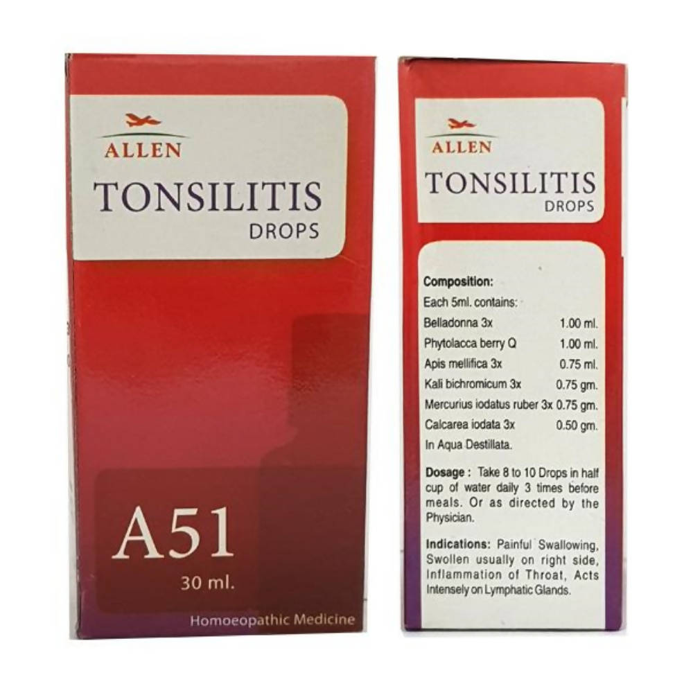 Allen Homeopathy A51 Tonsilitis