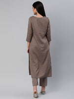 Thumbnail for Kalini Women Self Design Pure Cotton Kurta With Trousers - Distacart