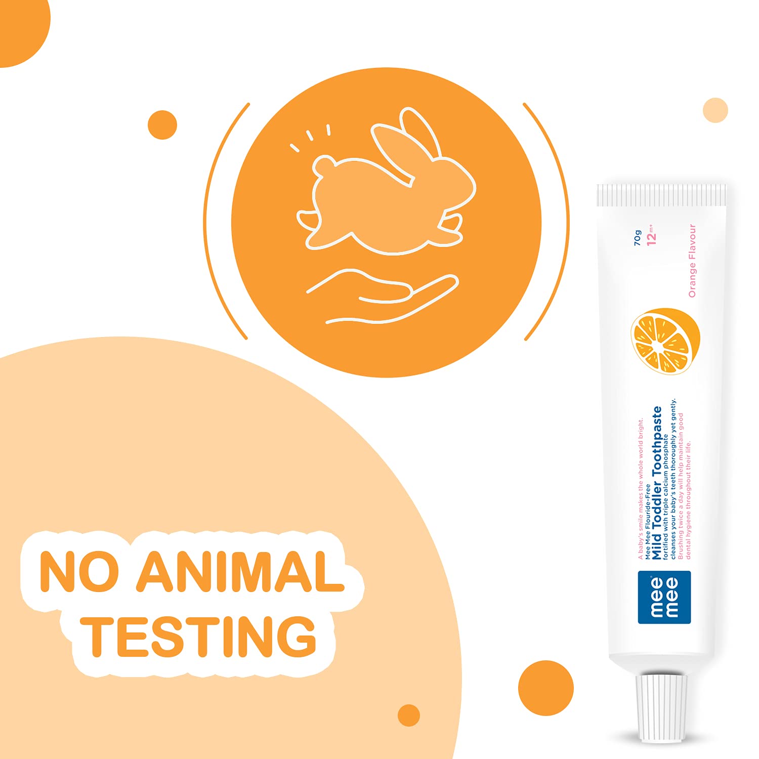 Mee Mee Fluoride-Free Mild Toddler Toothpaste - Orange Flavor - Distacart