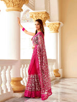 Thumbnail for Tikhi Imli Embellished Beads and Stones Net Heavy Work Saree - Distacart