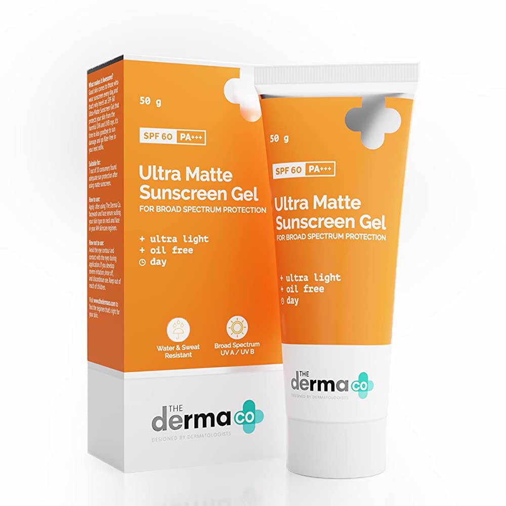The Derma Co Ultra Matte Sunscreen Gel for Broad Spectrum Protection - Distacart