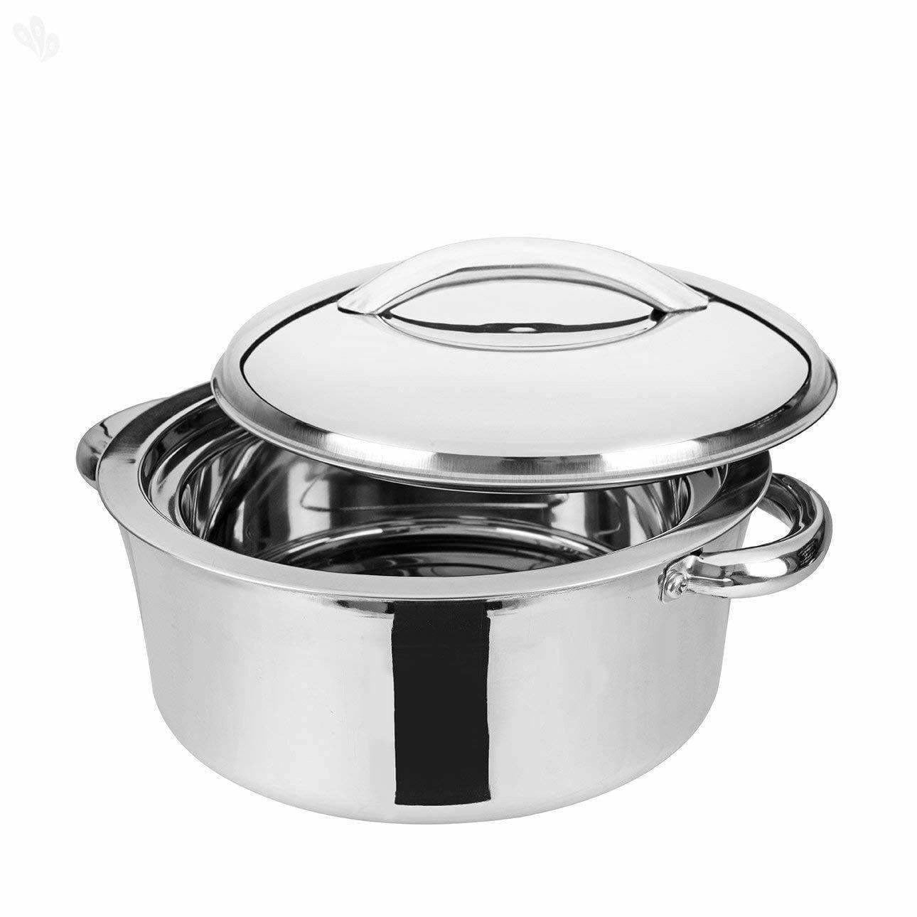 Stainless Steel Casserole, 1.5 Litres, Silver - Distacart